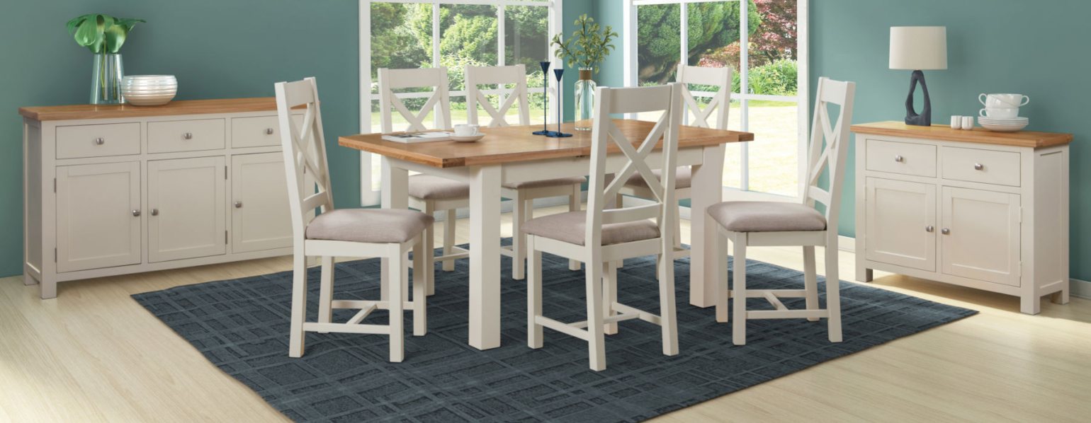 Bristol ivory living and dining furniture